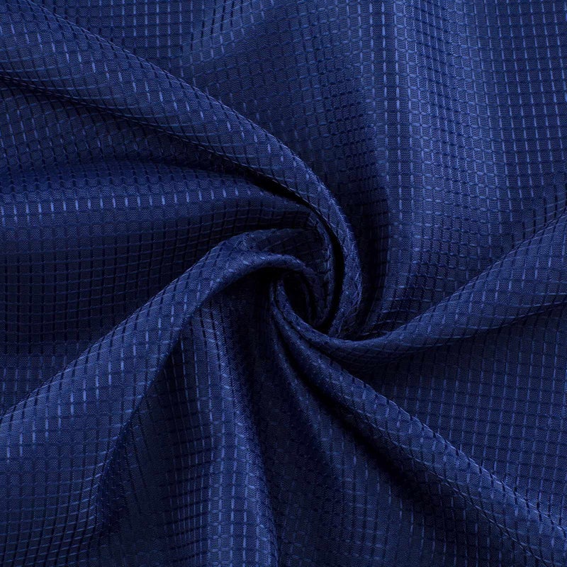 Valea Home Waffle Woven Textured Valance Curtains for Bathroom Water Repellent Window Covering Short Window Curtain, Navy Blue, 60 x16 inches, 1 Panel - Image 5